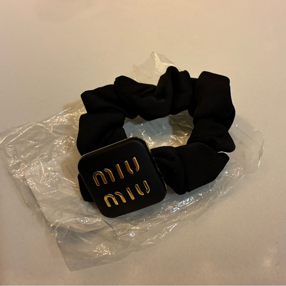 Black Miu Miu Hair Scrunchie
